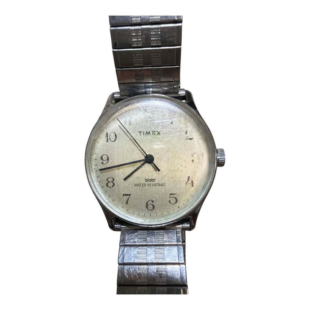 Timex Vintage Water Resistant Watch Silver Tone Expansion Band